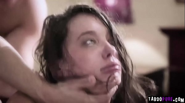 Teen is close to crying while she gets brutally double penetrated!